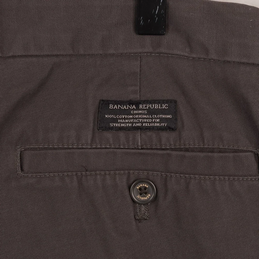 BANANA REPUBLIC Emerson Chino Pants Straight Leg Casual Trousers Brown Sz‎ 36x31